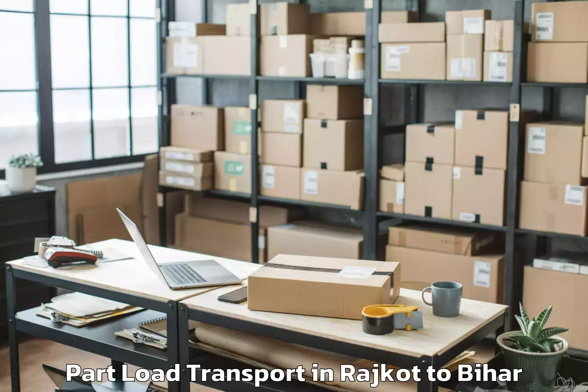 Reliable Rajkot to Narkatia Part Load Transport